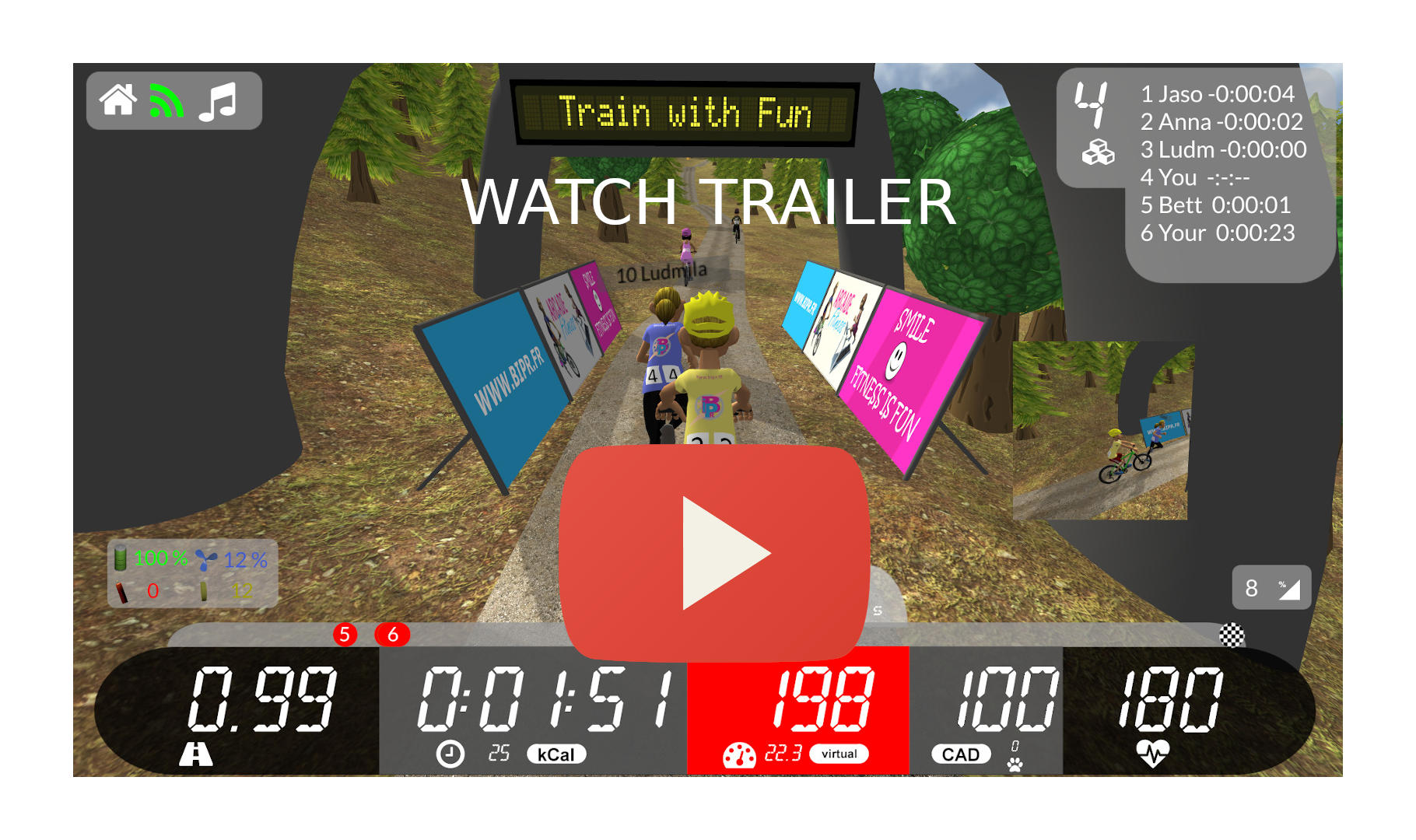 Arcade Fitness Indoo Cycling and Running App Trailer