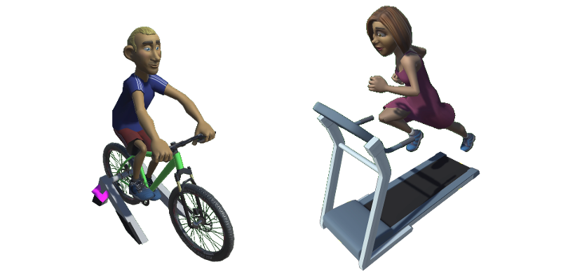 Arcade Fitness, Indoor cycling and running video game