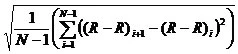 RMSSD formula used by HRV Tracker