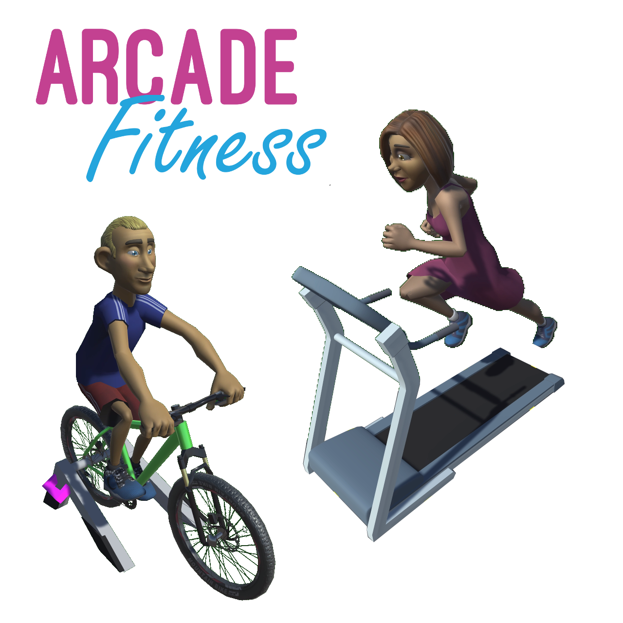 Treadmill Arcade Running Logo